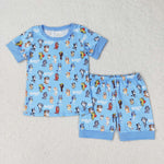 BSSO0853  baby boy clothes cartoon dog toddler boy summer outfits 3-6M to 7-8T