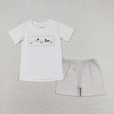 BSSO0960 3-6M to 7-8T baby boy clothes mallard toddler boy summer outfits