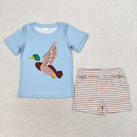 BSSO0970 3-6M to 7-8T baby boy clothes mallard toddler boy summer outfits