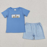 RTS kids summer matching clothes easter bunny embroidery girl spring clothes