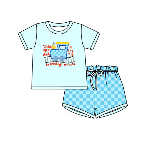 BSSO1128 pre-order baby boy clothes train toddler boy  summer outfit-2024.12.10