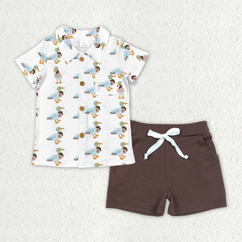 BSSO1183  baby boy clothes mallard toddler boy summer outfit