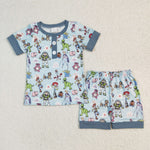 BSSO1247  baby boy clothes cartoon toddler boy summer outfit