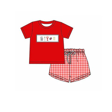 BSSO1264 pre-order baby boy clothes crayfish toddler boy summer outfit-2025.1.27