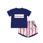 BSSO1270 pre-order baby boy clothes star toddler boy 4th of July Patriotic summer outfit-2025.1.30