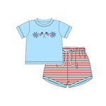 BSSO1271 pre-order baby boy clothes flag toddler boy 4th of July Patriotic summer outfit-2025.1.30