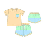 BSSO1291 pre-order baby boy clothes yellow toddler boy summer outfit-2025.2.13