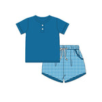 BSSO1292 pre-order baby boy clothes blue toddler boy summer outfit-2025.2.13