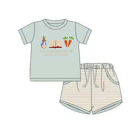 BSSO1300 pre-order baby boy clothes rabbit toddler boy easter summer outfit-2025.2.13