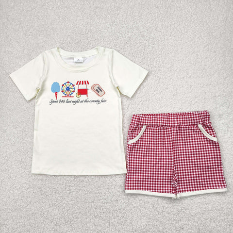 BSSO1468  baby boy clothes country fair toddler boy summer outfit