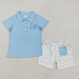BSSO1494 baby boy clothes golf toddler boy summer outfit