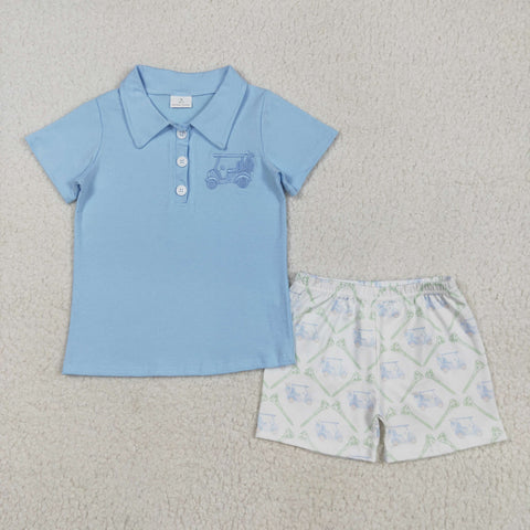 BSSO1494 baby boy clothes golf toddler boy summer outfit