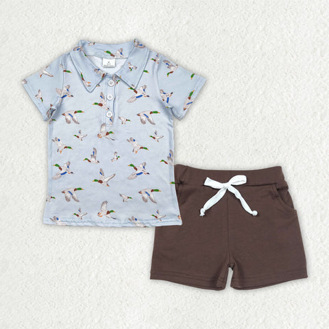 BSSO1524 baby boy clothes mallard toddler boy summer outfit