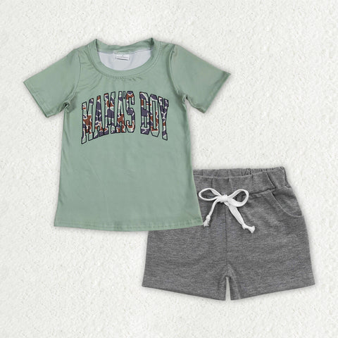 BSSO1542 baby boy clothes mama’s boy toddler boy summer outfit