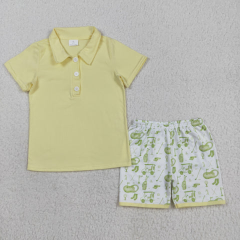 BSSO1546   baby boy clothes golf toddler boy summer outfit