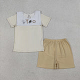 RTS Matching kids clothing embroidery cross print clothing boy easter summer clothing-2026.3.19