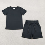 RTS Matching clothes toddler clothes solid color print set boys summer clothing-2026.4.10