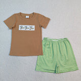 RTS Matching kids clothing embroidery mallard print clothing baby summer clothing-2026.5.20