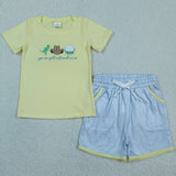 RTS Matching kids clothing embroidery cartoon print clothing baby summer clothing-2026.5.14
