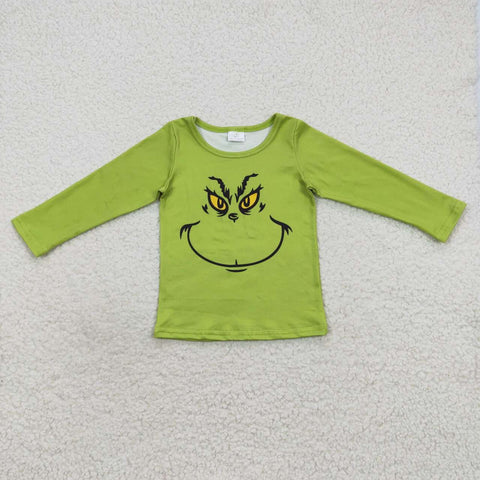 Baby boy green christmas long sleeve shirt