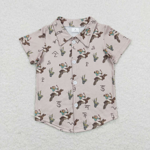 BT0484 baby boy clothes western boy summer tshirt