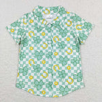 BT0543 boy clothes boy lucky St. Patrick day summer top