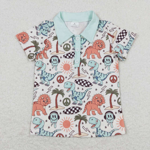 BT0580  baby boy clothes dinosaur boy summer tshirt