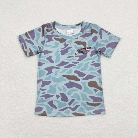 BT0598  baby boy clothes mallard camouflage boy summer tshirt