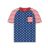 BT0645 adult clothes 4th of July patriotic adult men summer top