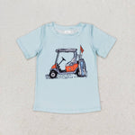 BT0646  baby boy clothes golf cart boy summer tshirt