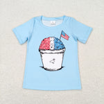 BT0648 baby boy clothes smoothie 4th of July patriotic boy summer tshirt