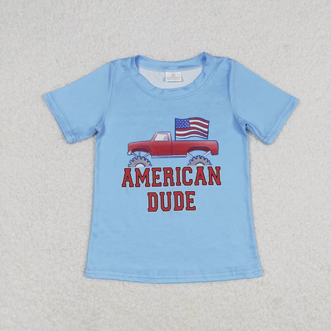 BT0650    baby boy clothes american dude 4th of July patriotic boy summer tshirt