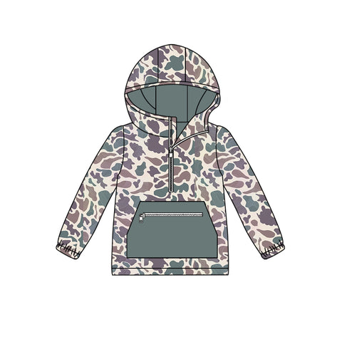 BT0754 pre-order  toddler boy clothes camouflage boy winter top 3-2024.6.27