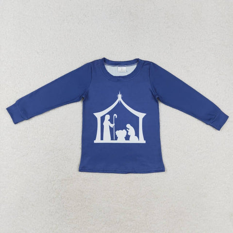 BT0774  toddler boy clothes Jesus boy christmas winter top shirt