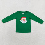 BT0790   toddler boy clothes embroidery santa boy christmas winter top shirt