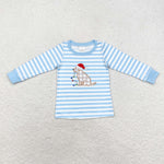 BT0791  toddler boy clothes embroidery dog boy christmas winter top shirt