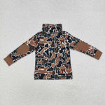 BT0810    toddler boy clothes camo boy winter top t-shirt