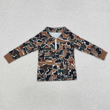 BT0810    toddler boy clothes camo boy winter top t-shirt