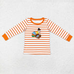 BT0816 toddler  boy clothes embroidery turkey boy thanksgiving winter top shirt