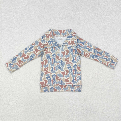 BT0870   toddler boy clothes camouflage boy winter top shirt