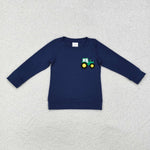 BT0879    toddler boy clothes embroidery truck boy winter  top shirt