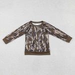 BT0882   toddler boy clothes camouflage boy winter  top shirt