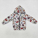 BT0889  toddler boy clothes cartoon car boy winter top coat