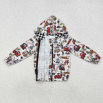 BT0889  toddler boy clothes cartoon car boy winter top coat