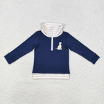 BT0893 toddler boy clothes embroidery dog boy winter  top shirt