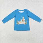 BT0895  toddler boy clothes fishing boy winter  top shirt