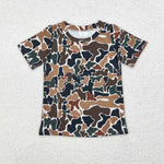 BT0905   toddler boy clothes camouflage boy summer  top shirt