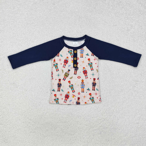 BT0915  toddler boy clothes soldiers boy winter christmas top shirt