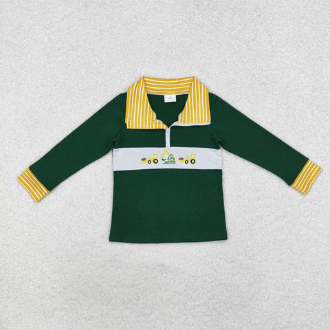 BT0931 toddler boy clothes embroidery truck boy winter top pullover