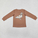 BT0950   toddler boy clothes duck boy winter top shirt